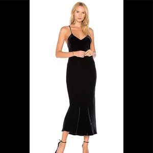 Marissa Webb Trudy Velvet Slip cocktail dress blck